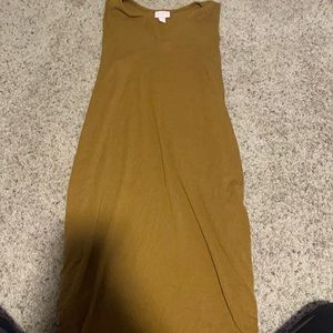 Tan maternity dress